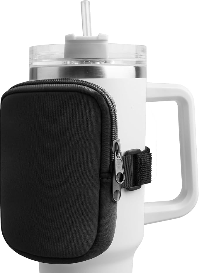 Water Bottle Pouch for Stanley 40 oz Tumbler with Handle - Gym Accessories for Women, Cup Belt Bag Compatible with Stanley/Simple Modern Tumbler Accessories