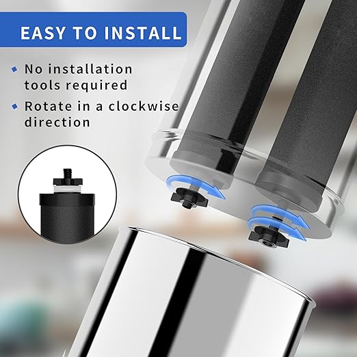 Water Filter Compatible with Berkey® Countertop Gravity Filter System Replacement for Berkey® Purification Elements Reduce Chlorine Black (Pack of 2)