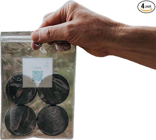 Filter Replacement Pack- Pack of 4 Replacement Filters for the Puribag: Activated Carbon Filter Membrane for Powerful Filtration and Optimal Water Quality