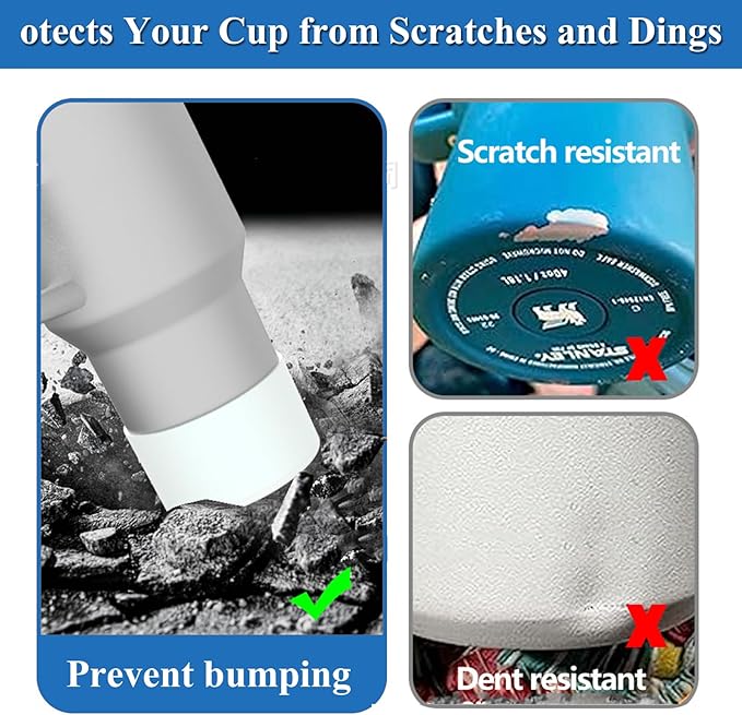 Silicone Boot,Silicone Boot Sleeves for 40/30 oz Tumblers, Insulated Bottle Sleeves for Adventure and IceFlow Flip Tumblers, Anti-Slip Sleeve for Water Bottles（blue）