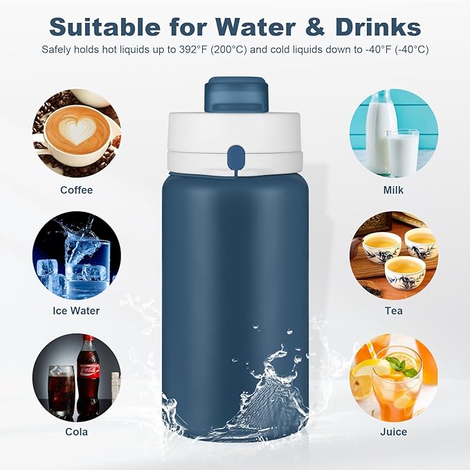 Collapsible Water Bottle, Foldable Water Bottle BPA Free Reusable Lightweight Leak-Proof Travel Silicone Water Bottle for Travel, Gym, Hiking, Office, Camping