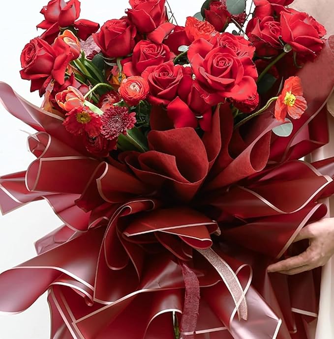 Fondleadmiringly30 sheets Flower Wrapping Paper, Flower Shop Paper, Waterproof Wrapping Paper, semi Transparent Wrapping Paper