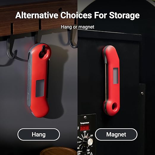 ProfessionaI Meat Thermometer Digital, 3X Faster 0.5 Sec Instant Read, NIST Certified Accurate to ±0.5°F, 100% Waterproof, Auto-Rotating Bright Display, Auto Wake/Sleep, NSF Certified