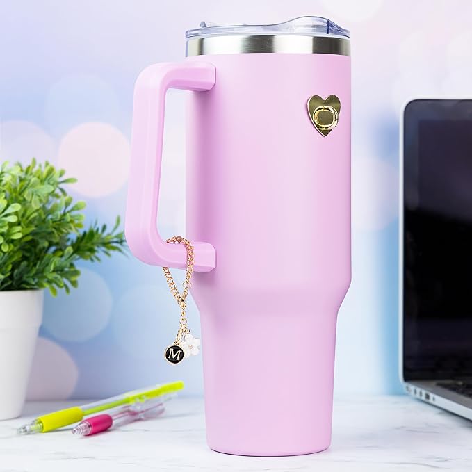 water bottle charms with keyring holder, water bottle decorations. Stanley Cup charms, Stanley cup accessories. Tumbler charms