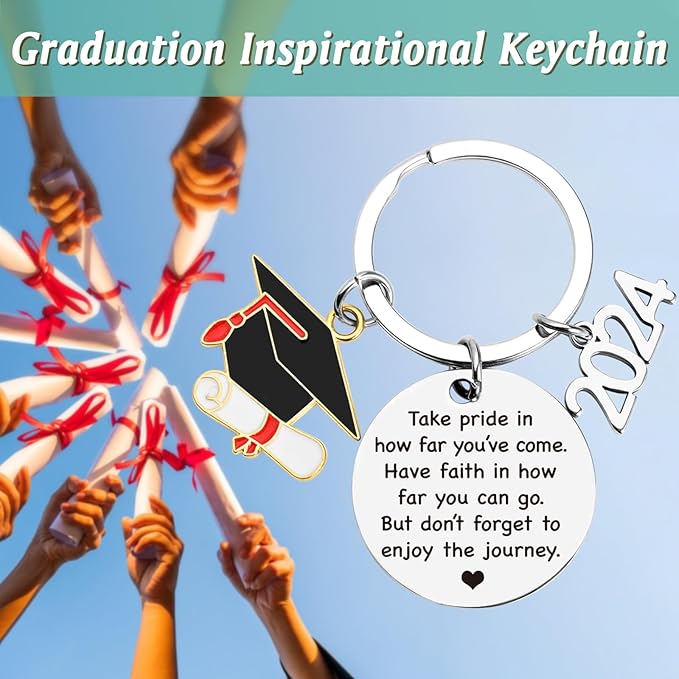 Lifecapido Graduation Gifts, Masters Degree Graduation Gifts, College Graduation Gifts for Her, Graduation 20oz Insulated Tumbler, Inspirational Gifts with Key Chain for Women Sister Friends, Green