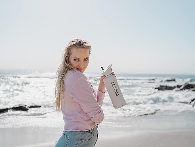 Coldest Sports Water Bottle with Straw Lid Vacuum Insulated Stainless Steel Metal Thermos Bottles Reusable Leak Proof Flask for Sports Gym (40 oz, Into The Beyond)