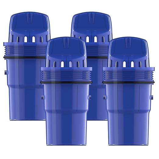 4 Packs Pitcher Water Filter Replacement for All PUR®, PUR® Plus Pitcher and Dispenser Filtration Systems, CRF950Z, PPF951K™, PPF900Z™, NSF Certified, AQUA CREST