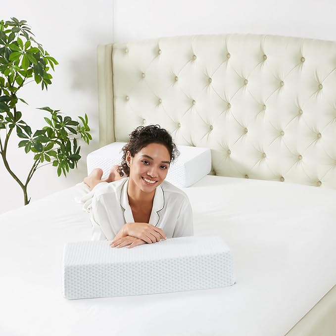 Mr.Ye Cooling Memory Foam Pillows 1 Pack Supportive Bed Pillows for Sleeping with Removable Pillow Cover for Back, Stomach or Side Sleepers, 24 x 12 x 5 Inches