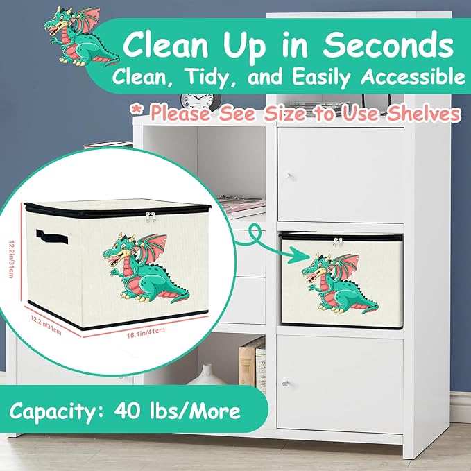 homyfort Toy Storage Organizer & Play Mat - Large Toy Storage Box Basket Bin for Kids Boys Girls Building Bricks/Blocks, Nursery, Playroom (Beige)