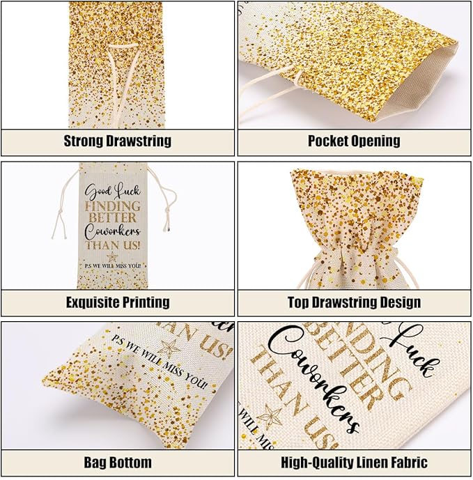 Going Away Gifts Congratulations Gifts for Women Wine Bag Leaving Job Gifts Farewell Gifts for Coworkers Men Lady Teacher Doctor Friend Him Her Bestie Wine Bags