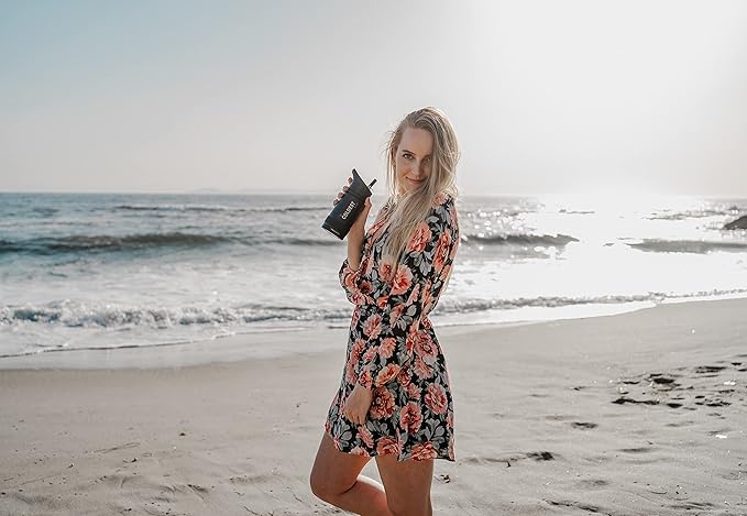 Coldest Sports Water Bottle - Straw Lid Bottle with Handle Leak Proof, Vacuum Insulated Stainless Steel, Double Walled, Thermo Mug, Metal | Pink Froze 14 oz