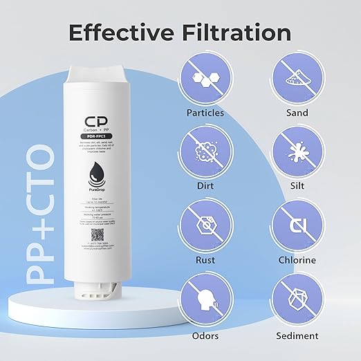 PDR-FPC3 Composite Pre-Filter Replacement Filter Cartridge for PDR-3CUW Ultra-Filtration Under Sink Water Filter System