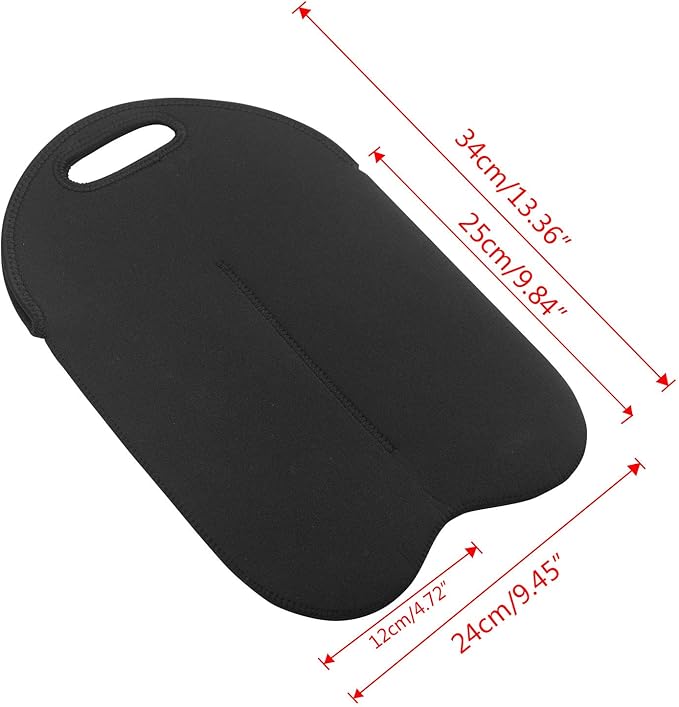 Two Bottles Wine Carrier Tote Bag, Insulated Thick Neoprene Wine/Water Bottle Holder Keeps Bottles Protected, Perfect for Picnics, Beach, Travel (2 PCS, Black)