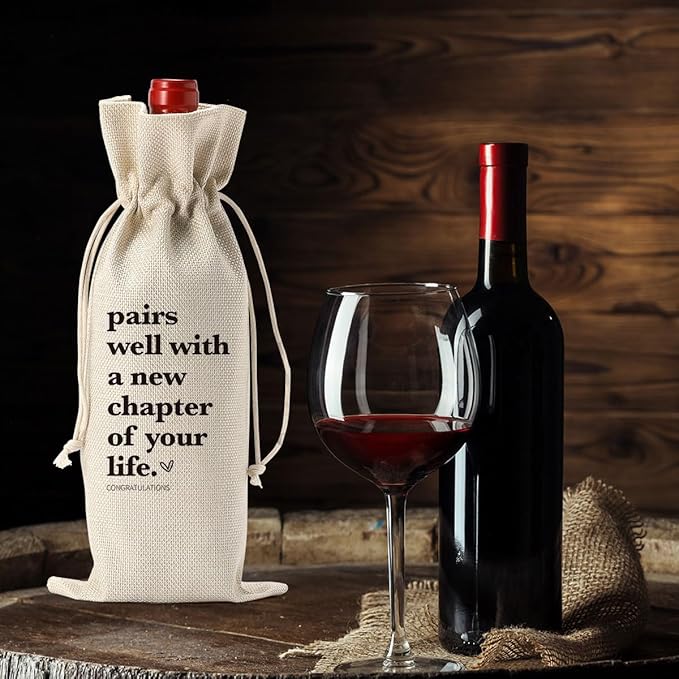 New Chapter Wine Bag Farewell Gifts for Coworkers Coworker Leaving Gifts for Women Retirement Gifts for Women Men Going Away Gifts for Friends
