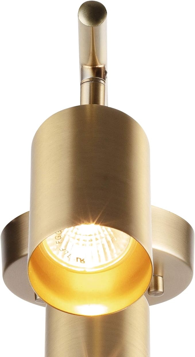 Globe Electric Pratt 4-Light Track Lighting, Matte Brass, Gold