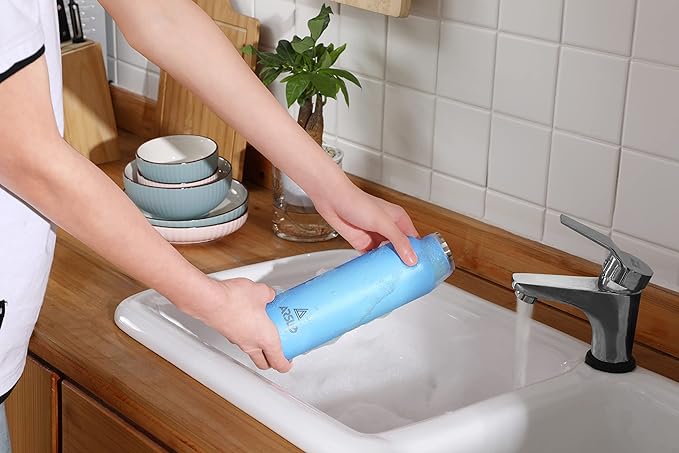 Stainless Steel Double Wall Water Bottles 25oz, Vacuum Insulated Bottle With Straw Lid, Insulated Water Bottle Keeps Water Cold for 24 Hours, Hot for 12 Hours, Hiking, Sports