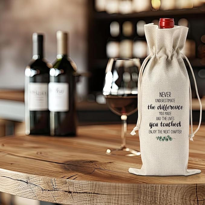 Wine Bag, Coworker Leaving Gifts for Women Men, Goodbye Gifts for Coworkers, Going Away Gifts for Coworkers Women, Farewell Gifts for Coworkers, Moving Away Gifts for Friends, Leaving Job
