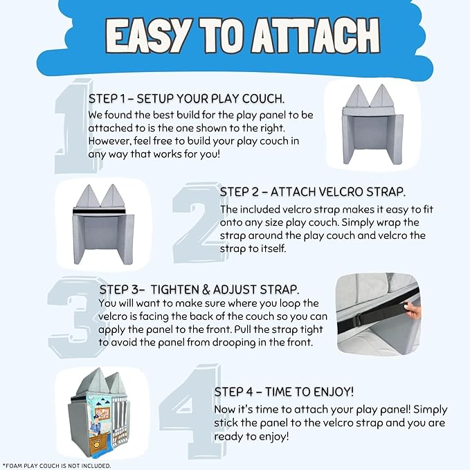 Play Panel for Childrens Foam Sofa Kids Couch (Police)