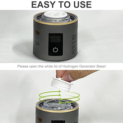 Hydrogen Water Bottle 2024 with PEM SPE Technology, PEM Electrolysis Hydrogen Generator 4000+ PPB LED Display, Hydrogen Water Ionizer Machine for Home Office Travel, Gifts for Men and Women