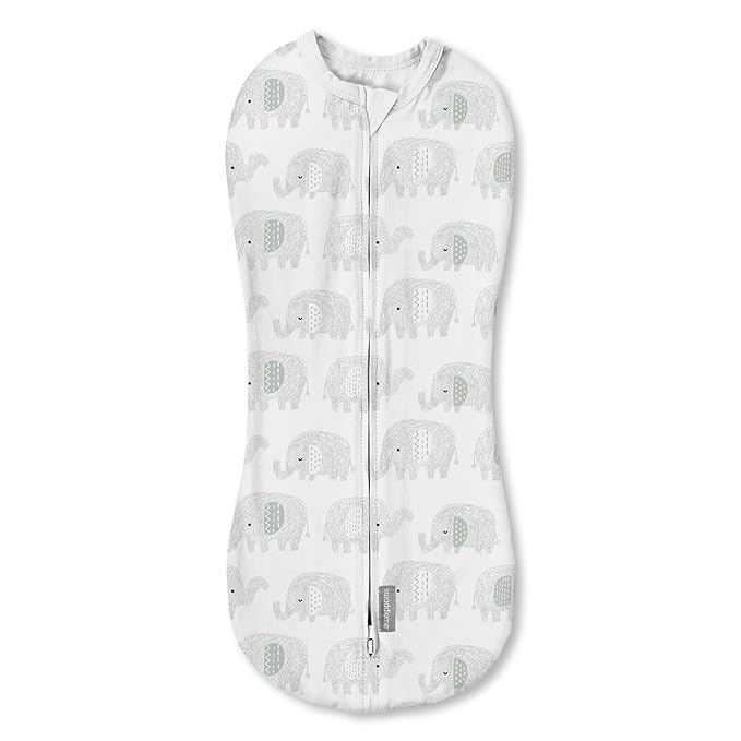 SwaddleMe by Ingenuity Pod, 0-2 Months, 1-Pack - Scribble Elephant