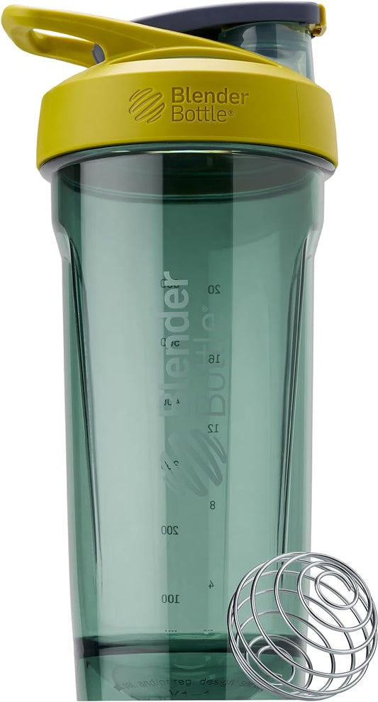 BlenderBottle Strada Shaker Cup Perfect for Protein Shakes and Pre Workout, 28-Ounce, Yellow