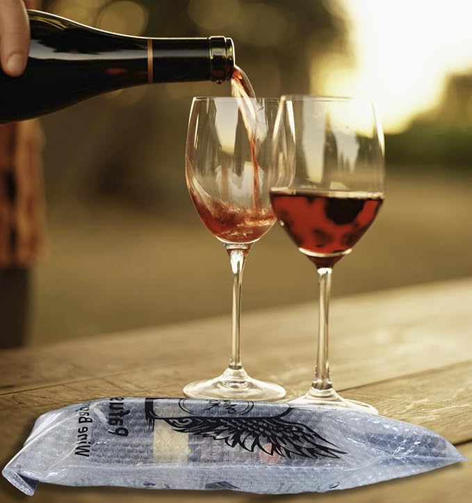 Pafusen 2 Pack Wine Bottle Travel Protector Bags, Wine Bags for Travel Reusable, Wine Travel Bags for Wine Bottles Airplane Car Cruise Suitcase Luggage, Leak Proof Insulated Wine Sleeves