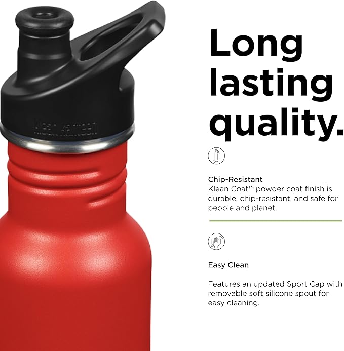 Klean Kanteen Classic Narrow 18oz (w/Sport Cap) Tiger Lily