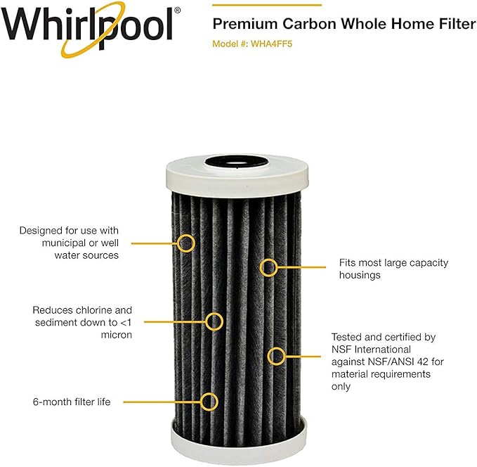 Whirlpool WHA4FF5 Water Filter, Dark Grey