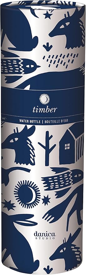 Danica Studio Timber Stainless Steel Water Bottle Hot or Cold 17 Oz