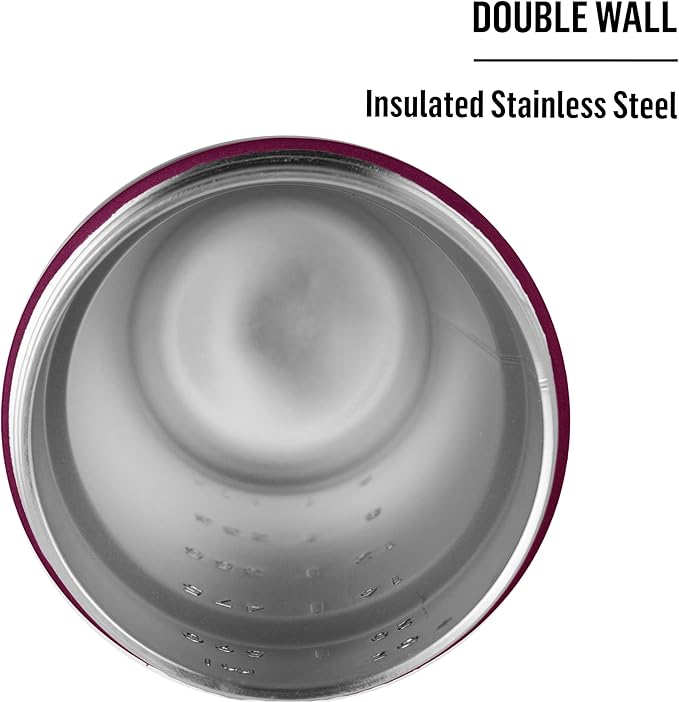 BlenderBottle Strada Sleek Insulated Stainless Steel Water Bottle with Wire Whisk, 25-Ounce, Seafoam