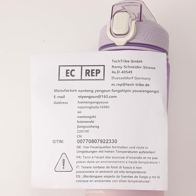 Motivational Water Bottle with Time Marker- 32oz Water Bottles with Times to Drink, Leakproof & BPA Free Sports Water Bottle with Straw & Carry Strap for Fitness, Gym, and Outdoor Sports