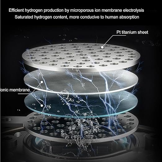 Hydrogen Water Bottle, Portable Leakproof Hydrogen Rich Water Generator, Rechargeable Sports Kettle for Family Fitness Office Travel Daily, 1.5L (Roseate)