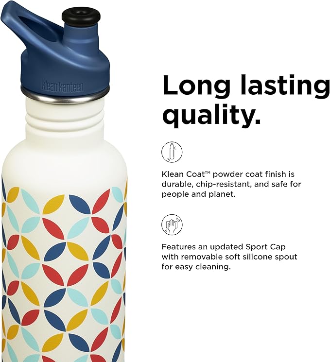 KLEAN KANTEEN Retro Dot Sport Cap with Classic Water Bottle 27oz, 1 EA
