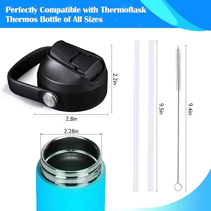 Lid Gasket Replacement for Thermoflask 24oz/32oz/40oz/64oz,Water Bottle Silicone Gaskets Each with Pick for Water Bottle Straw Lid, Chug Lid & Chug Spout