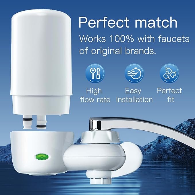 Faucets Filter Cartridge Replacement, Compatible with Brita® Faucet Water Filtration System, Brita® 36311, 36313, FR-200, FF-100