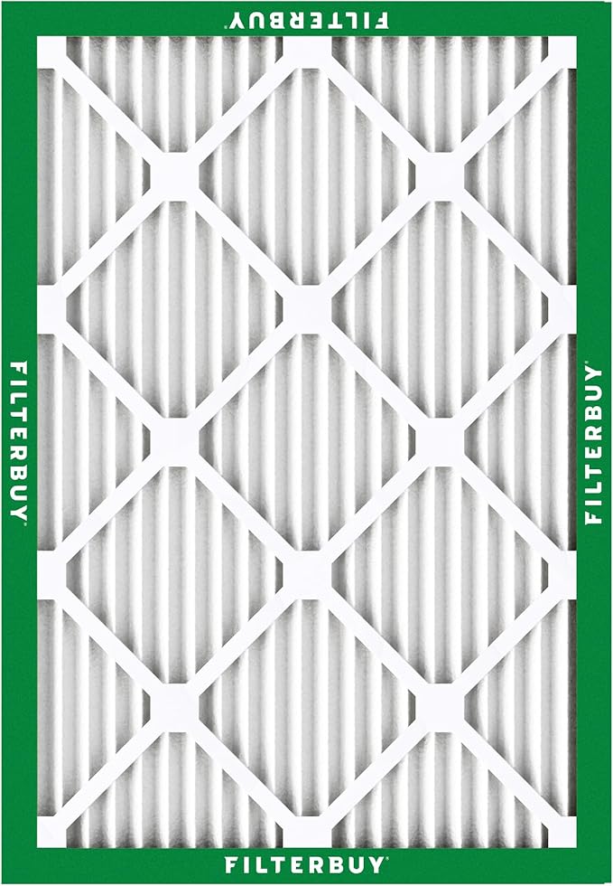 Filterbuy 14x20x1 Air Filter MERV 8 Dust Defense (6-Pack), Pleated HVAC AC Furnace Air Filters Replacement (Actual Size: 13.50 x 19.50 x 0.75 Inches)