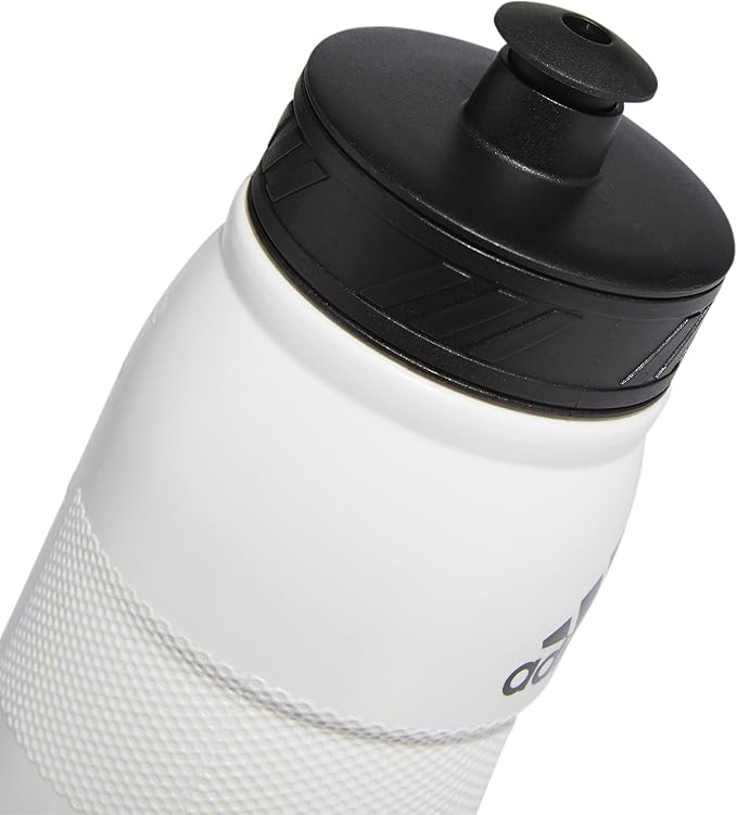 adidas 750 ML (28 oz) Stadium Refillable Plastic Sport Water Bottle, White/Black, One Size