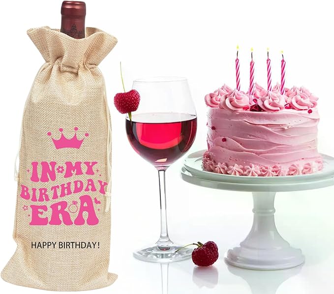 comfit Birthday Wine Gift Bags, Birthday Party Decoration Wine Bag Gifts, Happy Birthday decor, Pairs Well with Celebrating Birthday Wine Bag for Her Him