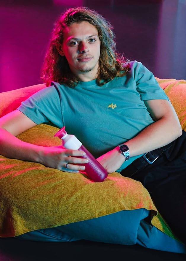 Preserve Dopper Water Bottle, 15.25 Ounce, Funky Fuchsia