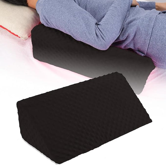 Side Wedge Pillow for Sleeping Body Positioner for Back, Body Wedge Pillow for Side Sleeping, Body Position Side Wedge Pillow, Back Positioning Elevation Pillow (Black-Dot)