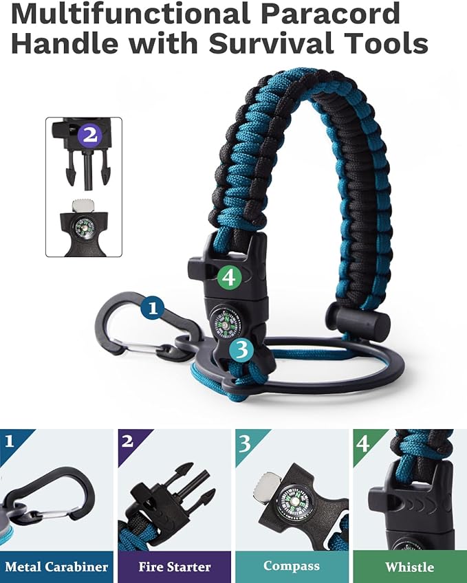 Insulated Water Bottle 40 oz - Keep Cold 48H Hot 24H, Metal Water Bottles with Straw & Auto Chug Lids, Flask Boot, Travel Jug with Carrying Pouch, Stainless Steel Water Bottle for Women Men