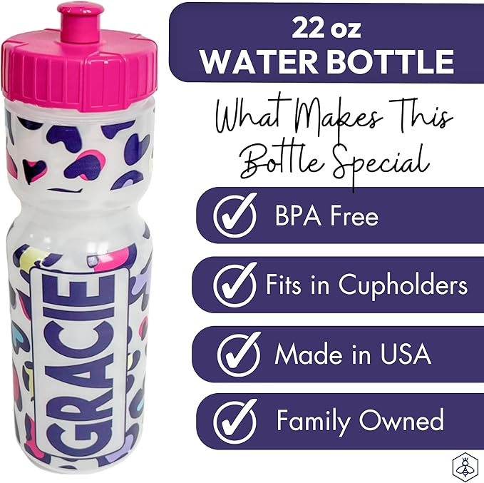 50 Strong Kids Water Bottle | 22 oz. BPA- Free Sports Squeeze Water Bottles with Pull Top Cap |Perfect Water Bottle for School | Reusable & Durable for Boys & Girls | Made in USA