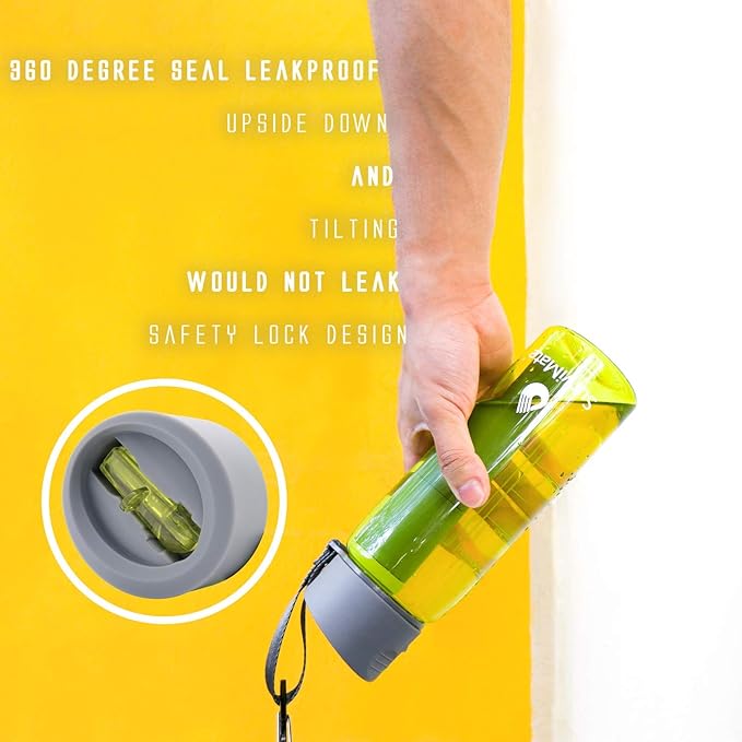 SurviMate 0.01μm Ultra-Filtration Filtered Water Bottle, Portable Water Filter Bottle with 4-Stage Filtration for Survival, Camping, Hiking, Backpacking, Drinking, Emergency