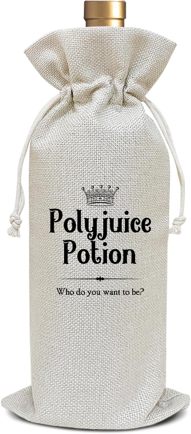 Halloween Wine Bag, Birthday Gifts for Women Men Sister Mom, Witch Magic Thanksgiving Christmas Holiday Party Favor Funny Polyjuice Wine Bag Decoration Supplies /46