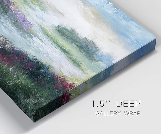 Renditions Gallery Canvas Flowers Wall Art Modern Decorations Paintings Colorful Floral Meadow Glam Nature Abstract Wall Hanging Artwork Prints for Bedroom Office Kitchen - 12"x18" LT33