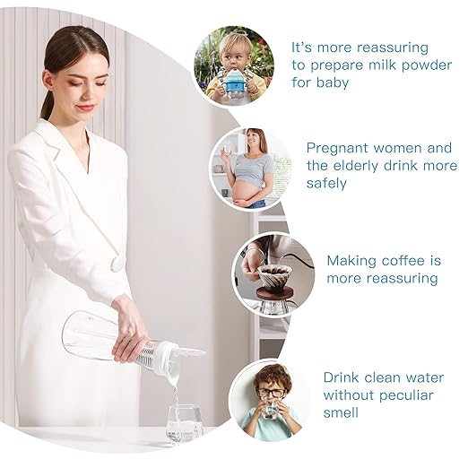 Glass Water Filter Pitcher - Clean Water in Seconds - Filters 211 Gallons - BPA Free - 1.3L - Carbon Block Water Filter Removes Lead, Odors, Microplastics, Chlorine & BPA Free, Black