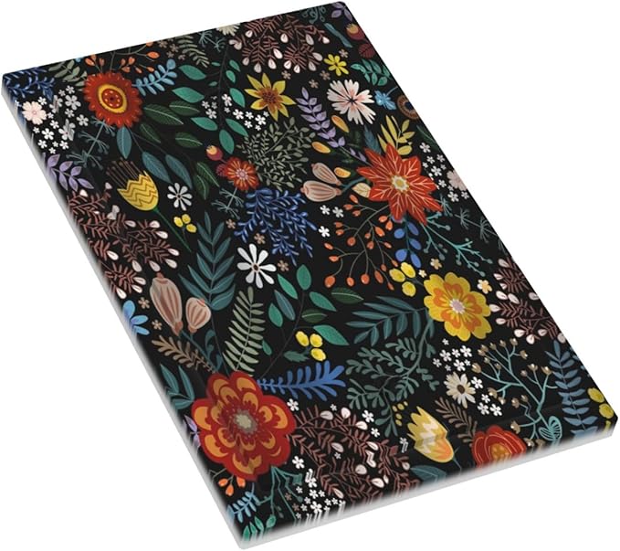 Vintage Colorful Flower Boho Floral Rustic Dark Leaves 1 Gang Light Switch Covers No Device Wall Plate Decorative Blank Switchplate Electrical Faceplate for Farmhouse Country Bedroom Decor