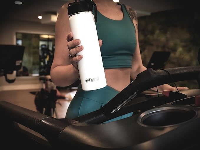 Sport Travel Outdoor Water Bottle with Spout and Straw Lids | Leak Proof | Insulated Stainless Steel Double Walled | BPA and Sweat free | Hot & Cold | For Kids Men & Women (Black, 22 oz)