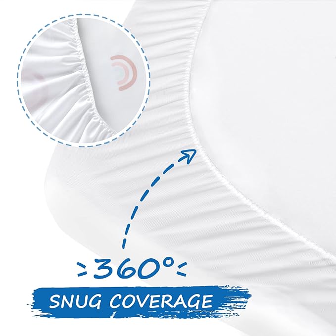 Pack n Play Sheets 2 Pack (27"x 39"x 5") Rainbow Mini Crib Sheets for Baby Girls Boys, Portable Playard Sheet, Ultra Soft Microfiber Pack n Play Mattress Sheet Cover