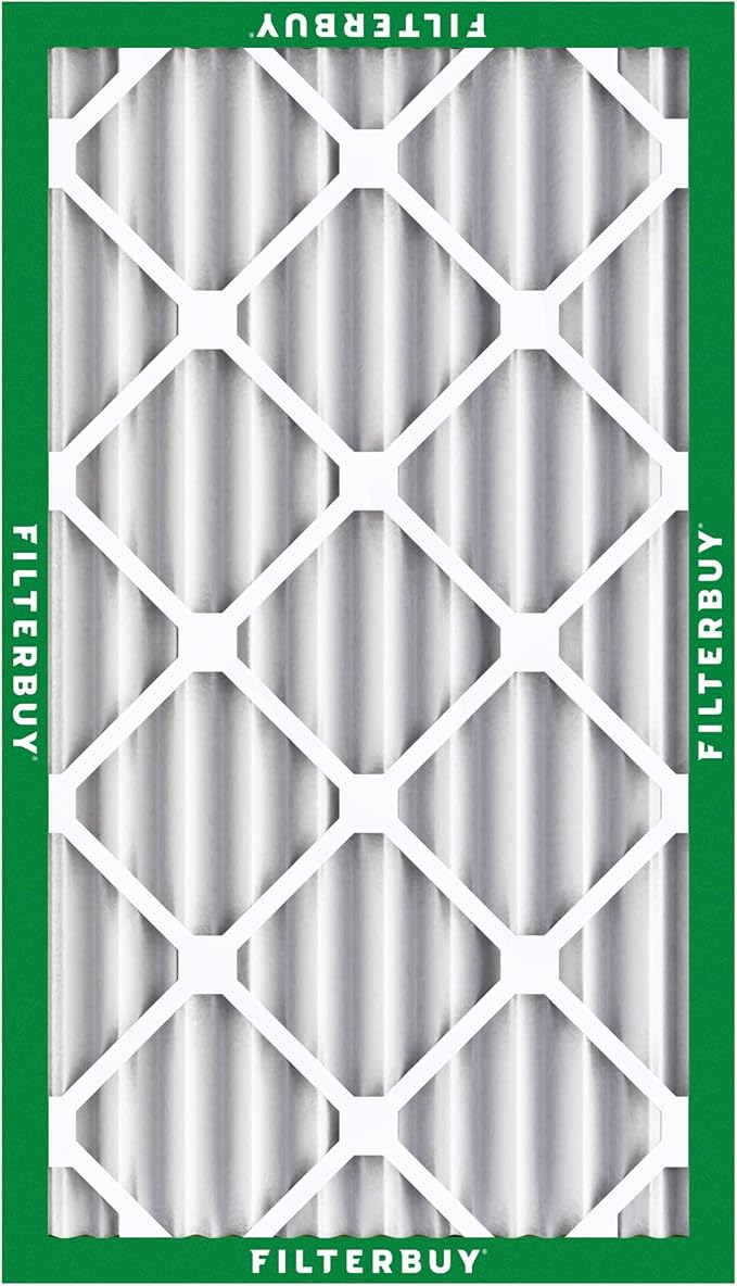 Filterbuy 14x25x4 Air Filter MERV 8 Dust Defense (6-Pack), Pleated HVAC AC Furnace Air Filters Replacement (Actual Size: 13.88 x 24.88 x 3.63 Inches)